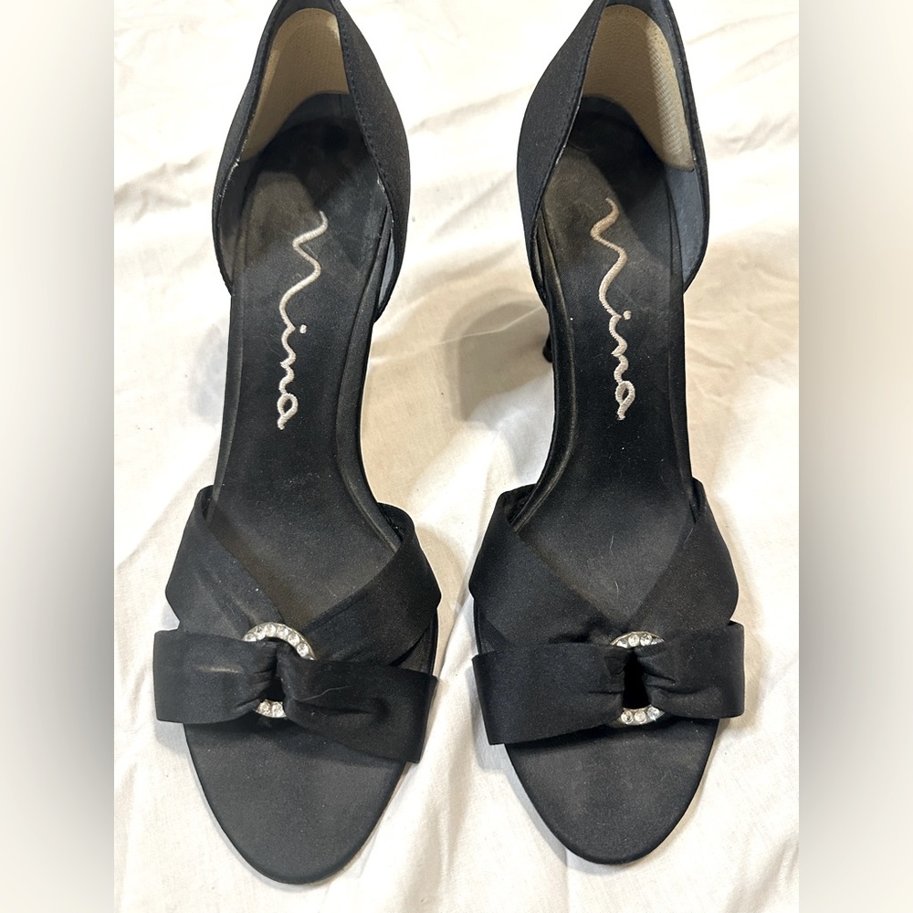 Nina Black Formal Heels, Size 8